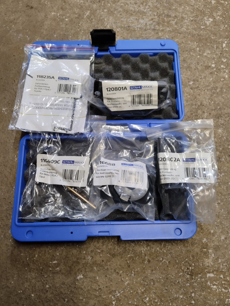 Werkzeugkoffer Steuerzeitenwerkzeug für PSA, Opel 1.2L mit Ölbad-Zahnriemen, Motorenreihe EB2 B12 D12 F12