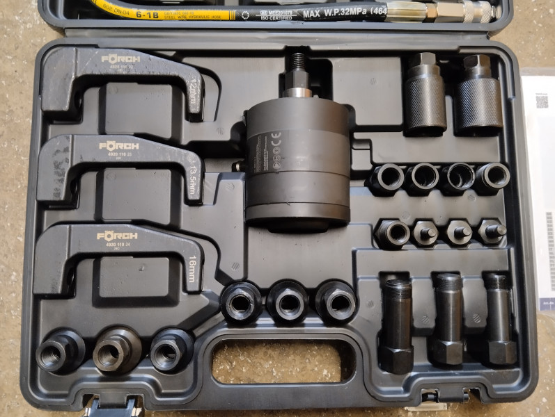 Werkzeugkoffer Injektorauszieher Hydraulisch Pneumatisch Förch Einspri