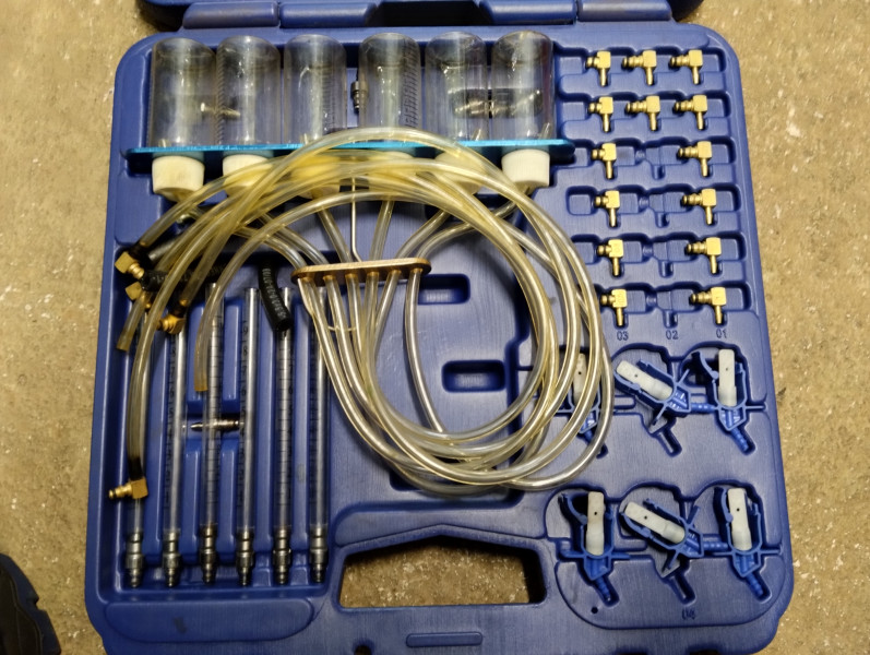 Werkzeugkoffer Einspritzdüse Diesel Injektor Rücklauf Lecköl Leckage Messung